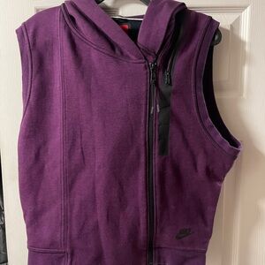 Nike Dark Purple Zip-Up Hoodie vest